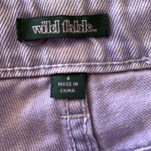 Wild fable highest rise denim wash purple shorts size 6 - Picture 4 of 5